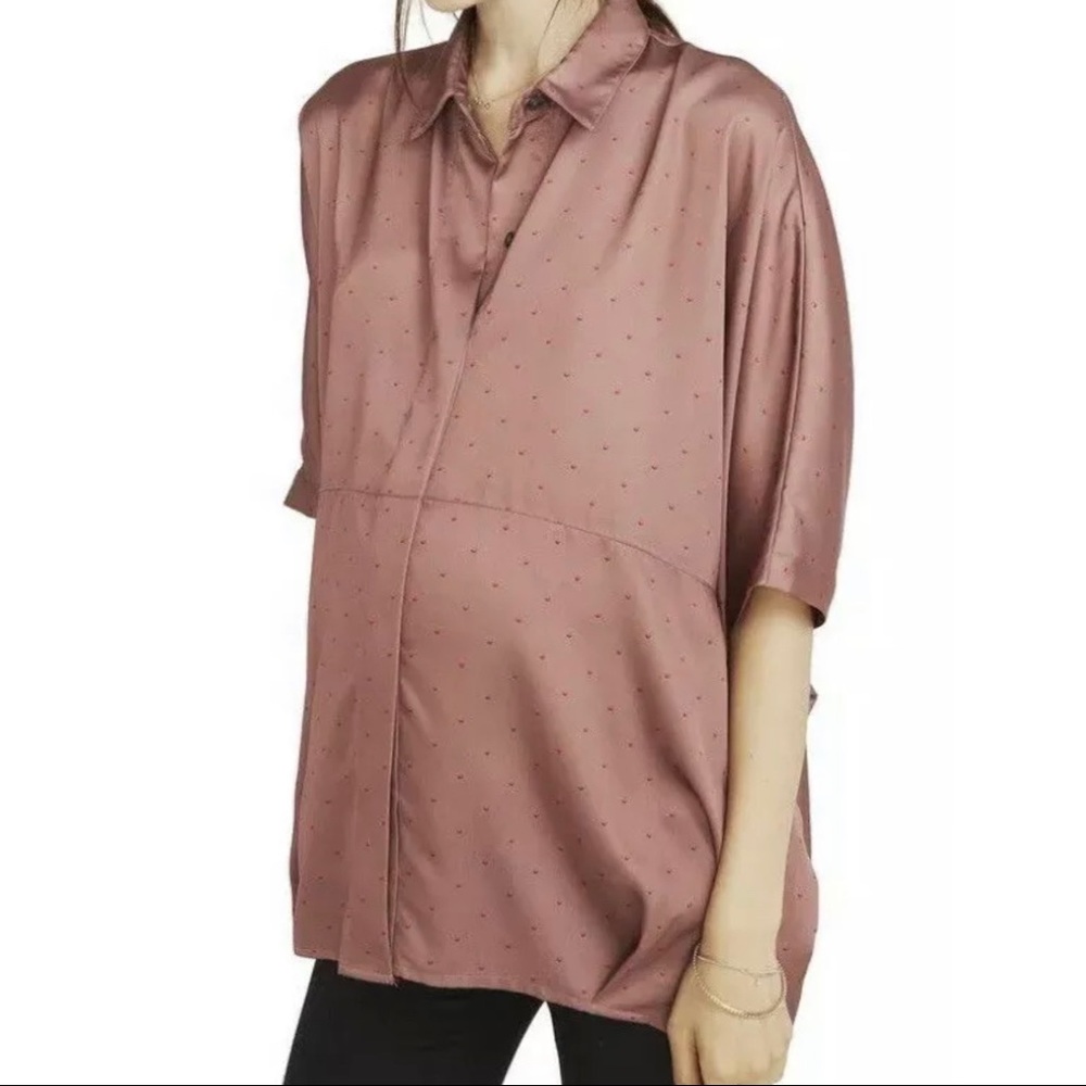 HATCH Maternity Silk Buttondown (NWT)